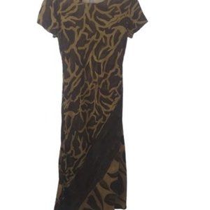 Vintage 70's PG Collections by Ginger Bort Animal Print Maxi Dress